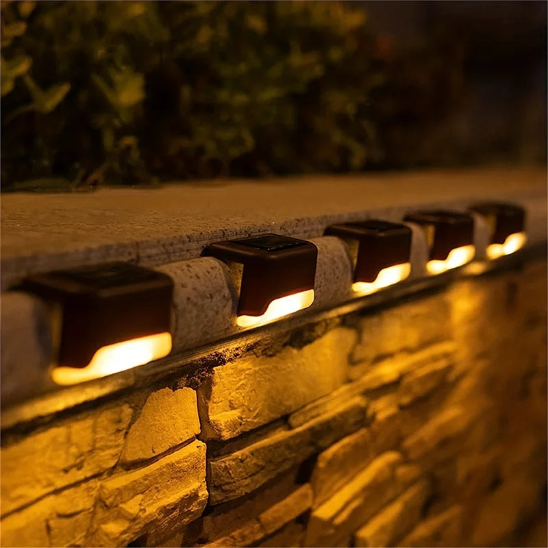 4/8/12pcs LED Solar Step Lamp Outdoor Garden Lights Solar Stair Light Waterproof Fence Lamp Decoration for Patio Path Deck Stair