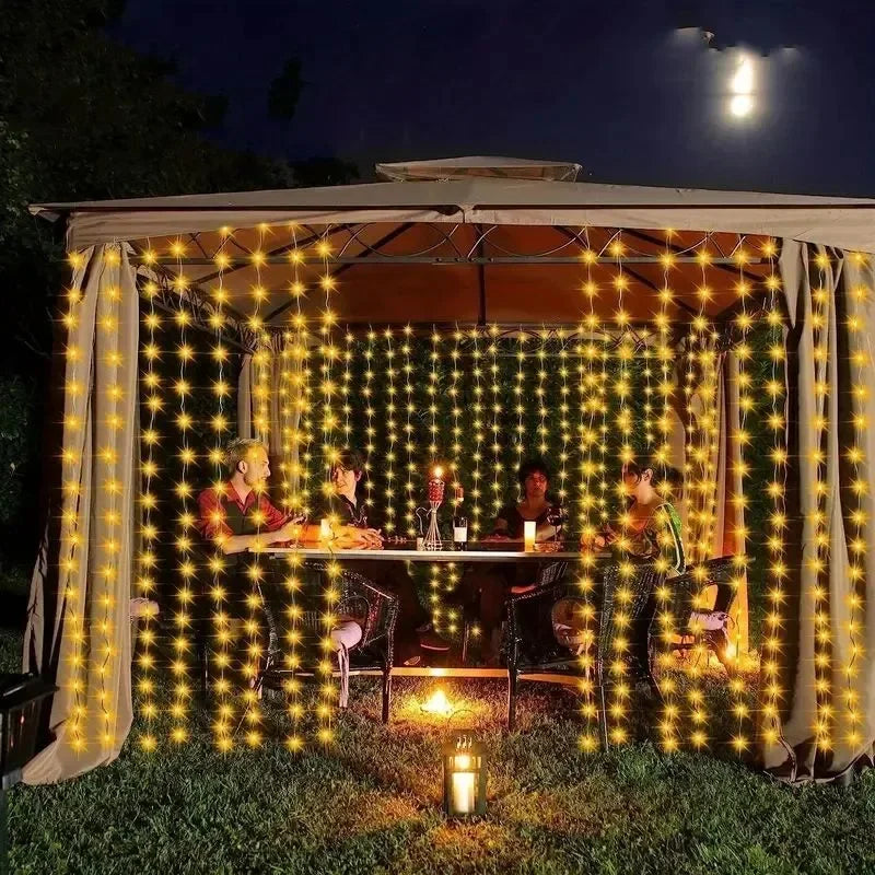 Lights Decoration Solar Curtain Lights Outdoo Fairy Lights String Lights LED Lights Christmas Wedding Party Decor 2025 New Year