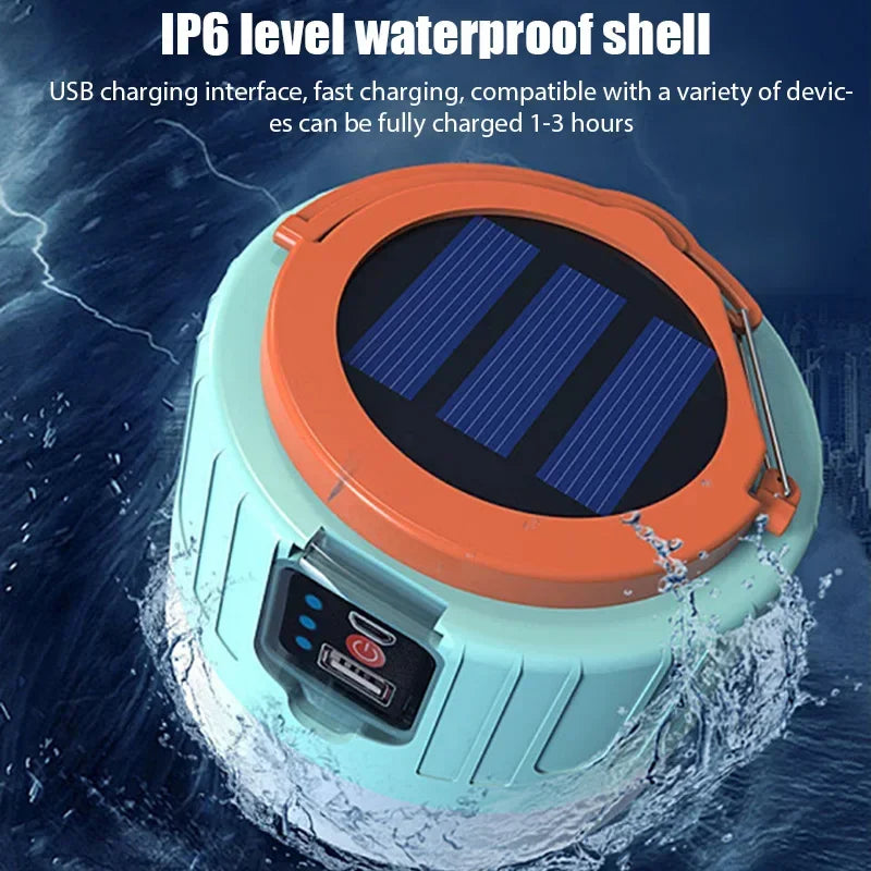 Solar Camping Light Power Bank LED Camping Lanterns with Remote Control Waterproof Outdoor Tent Light Rechargeable Flashlight