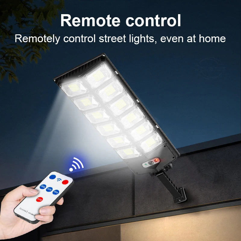 Powerful Solar Light Outdoor Solar Street Light 804LED 6500K IP65 Waterproof Street Light For Garage Garden Terrace