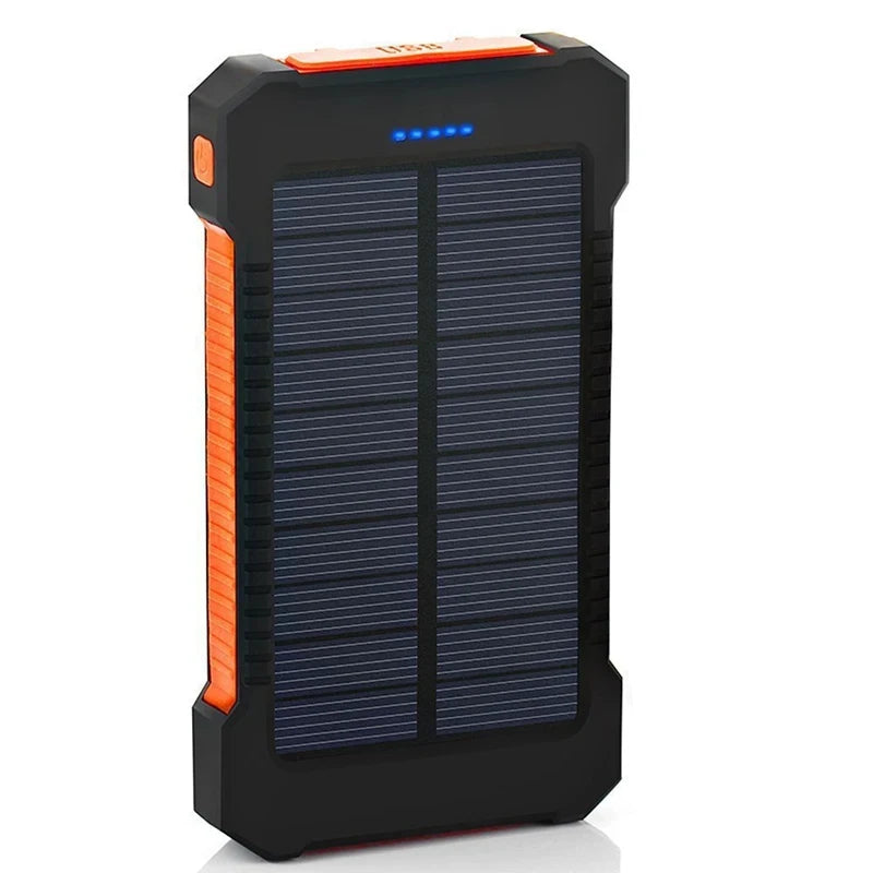 200000mAh Large Capacity Solar Power Bank Portable W/ Lanyard Compass External Battery Outdoor Charging Powerbank For Xiaomi