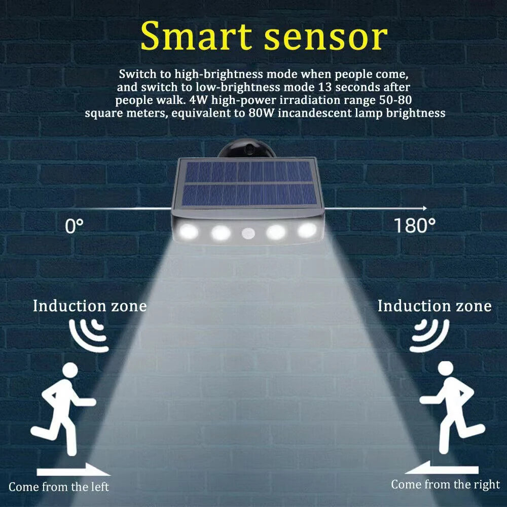 Outdoor Solar Lights Household Courtyard Lawn Garden Wall Light Lighting Human Body Induction Sensor Monitoring Street Lamp