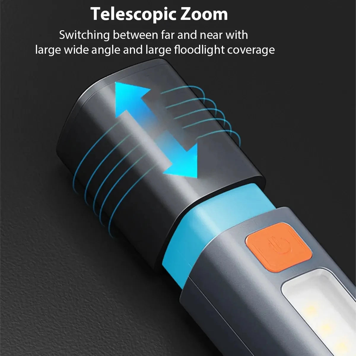1-10PCS Super Bright COB Side Lights LED XPE Mini Portable Torch Zoomable Waterproof Outdoor Fishing Hunting Camping Flashlight