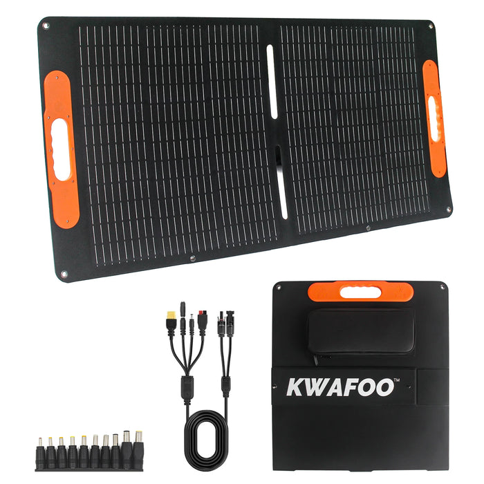 100W Portable Folding Solar Panels Cell Foldable Solar Charging Panel Complete Kit for RV Outdoor Tourism Camping Power Station