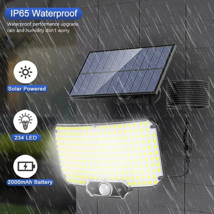 Solar Lights Outdoor with Lights Reflector and 3 Lighting Modes Solar Motion Sensor Wall Lights IP65 Waterproof for Garden Yard