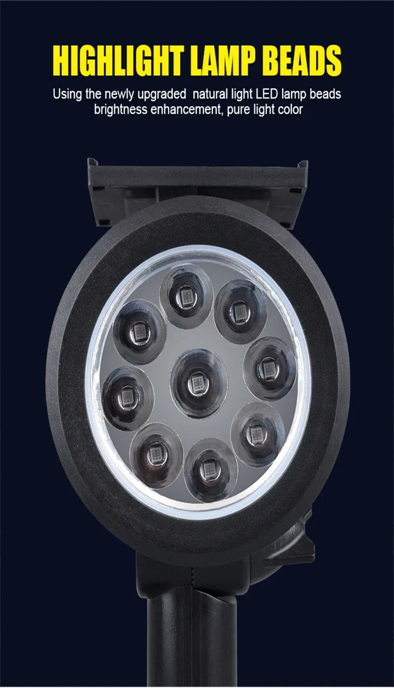 Solar Pathway Light Outdoor Waterproof Bright Monocrystalline Silicon Garden Decorate Light 9 LED Landscape Lamp for Yard Fenced