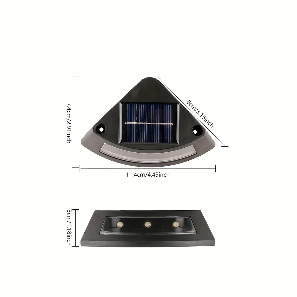 4pcs Solar Step Lights Outdoor Garden Courtyard Decor Warm/ White LED Pathway Lighting Sun Lamp for Walkways Staircases Garden