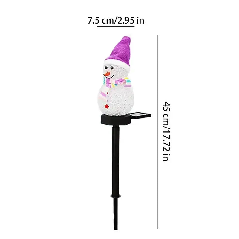 Snowman Stake Lights Solar Powered Snowman Lights Waterproof Solar Christmas Decorations Outdoor Solar Energy For Christmas