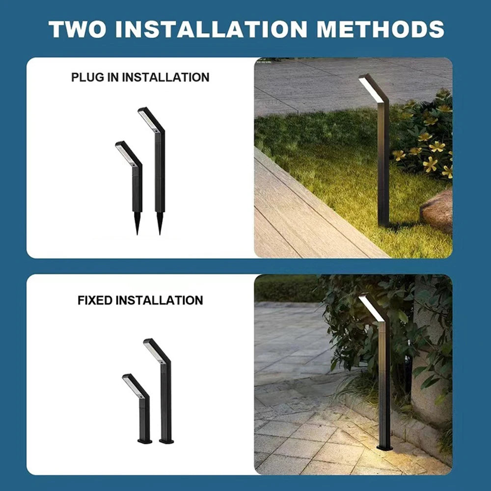 Solar Pathway Lights Outdoor Adjustable Head Solar Path Lights 4Modes 2200 MAh Waterproof Solar Powered Landscape Light Garden