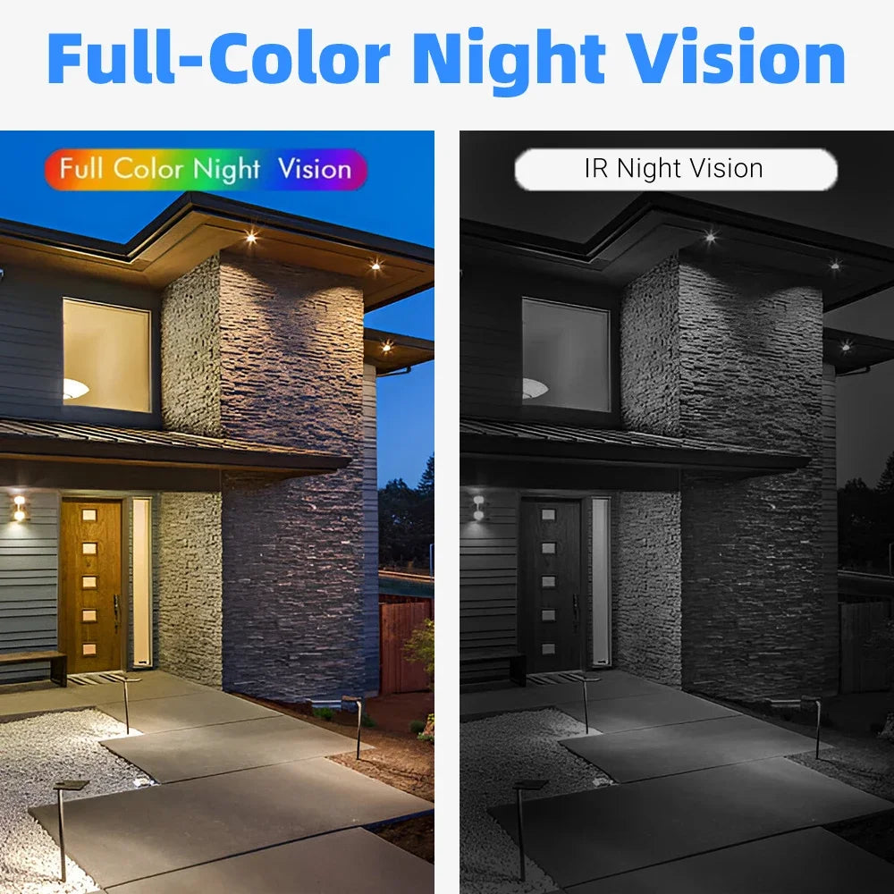 4G Solar Camera 5MP Wireless Outdoor Security Camera with Color Night Vision/Waterproof PIR Motion Alarm Solar/Battery Powered