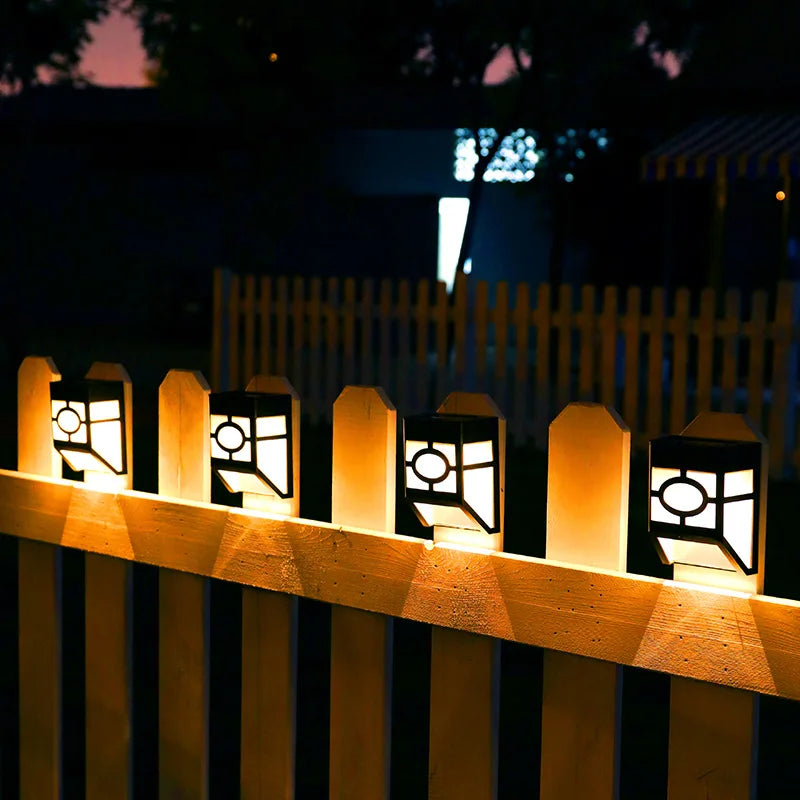Outdoor Solar Garden Decoration Light IP65 Waterproof Solar Wall Lamp Deck Light Fence Light Stair Lights With Bright Warm Light