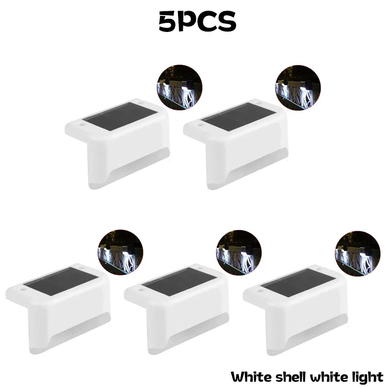 1-10PCS Solar Deck Lights Outdoor Step Lights Waterproof Led Solar Lights for Railing Stairs Step Fence Yard Patio and Pathway