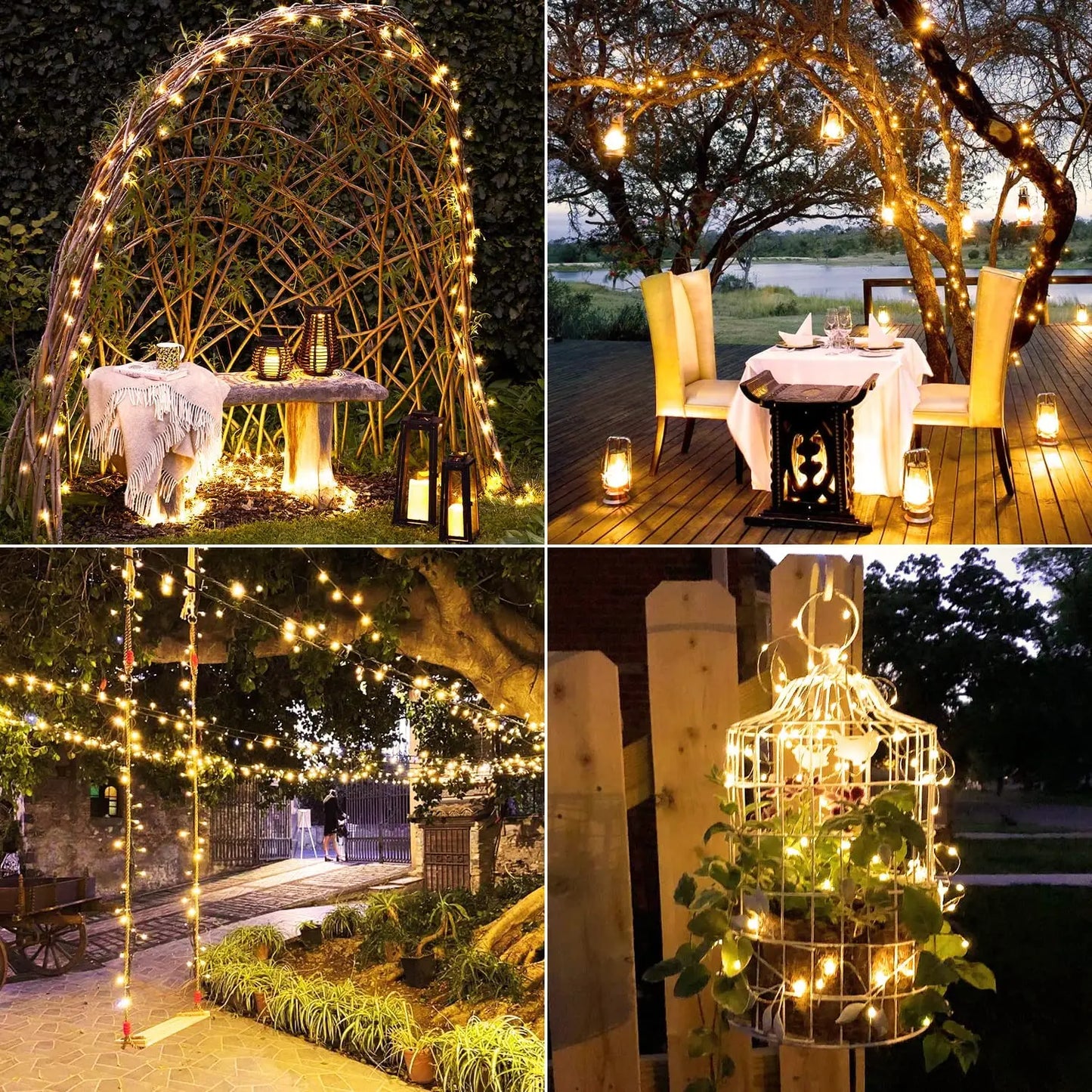 12m Solar String Lights for Outside, Solar Light Outdoor Twinkle Solar Fairy Lights for Tree Christmas Wedding Garden Decoration