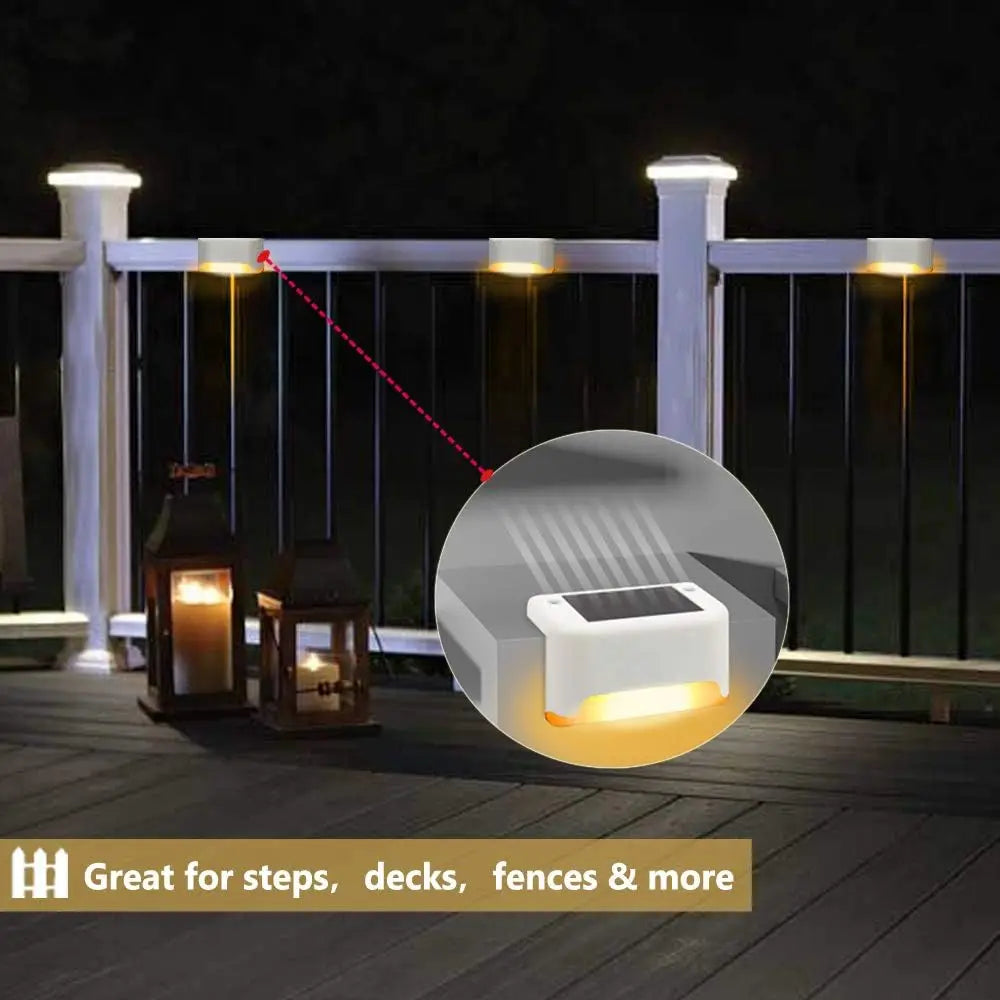 16 Packs of Solar Deck Lights for Outdoor, Solar Step Lights, Waterproof, Led Solar Lights for Outdoor Deckers, Stairs, Fences, Courtyard Flower Beds and Terraces