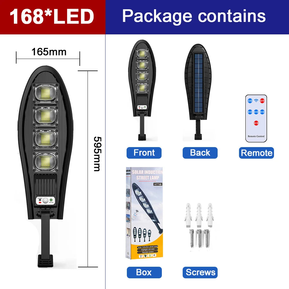10000 Watts Solar Street Lights Outdoor 30000mAH 1000000 Lumens Motion Sensor Solar Lamp Waterproof Security Lighting for Garden