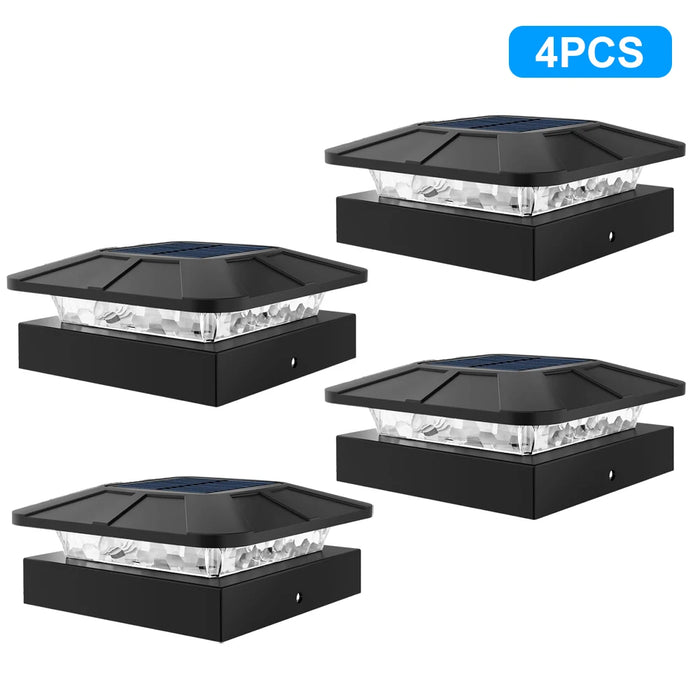 Solar Post Cap Light Outdoor 3 Modes Fence Post Solar Lights Outdoor Waterproof Deck Post Lights Solar Powered For 4x4 Post