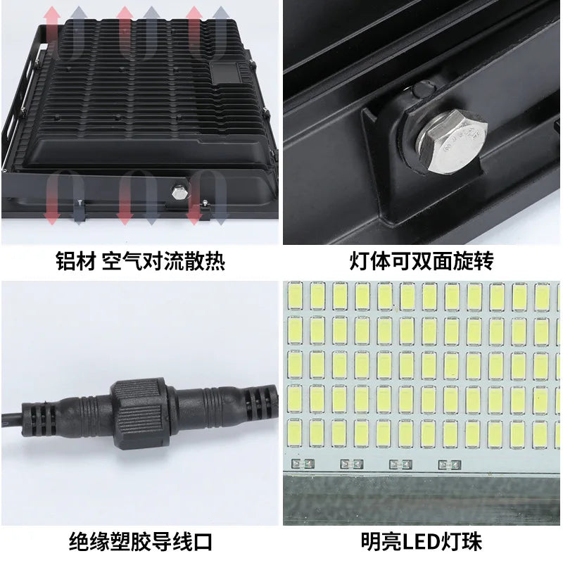 Solar Flood Lights Remote control Solar Powered Spotlight Outdoor Waterproof IP67 Villa Street Lighting Adjustable angle