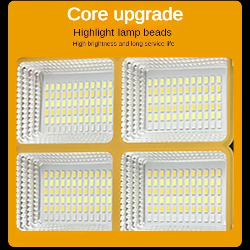 Solar Powered Led Streetlight Outdoor Portable Waterproof Flashlight Reflector Spotlight Projector Floodlight Construction Light