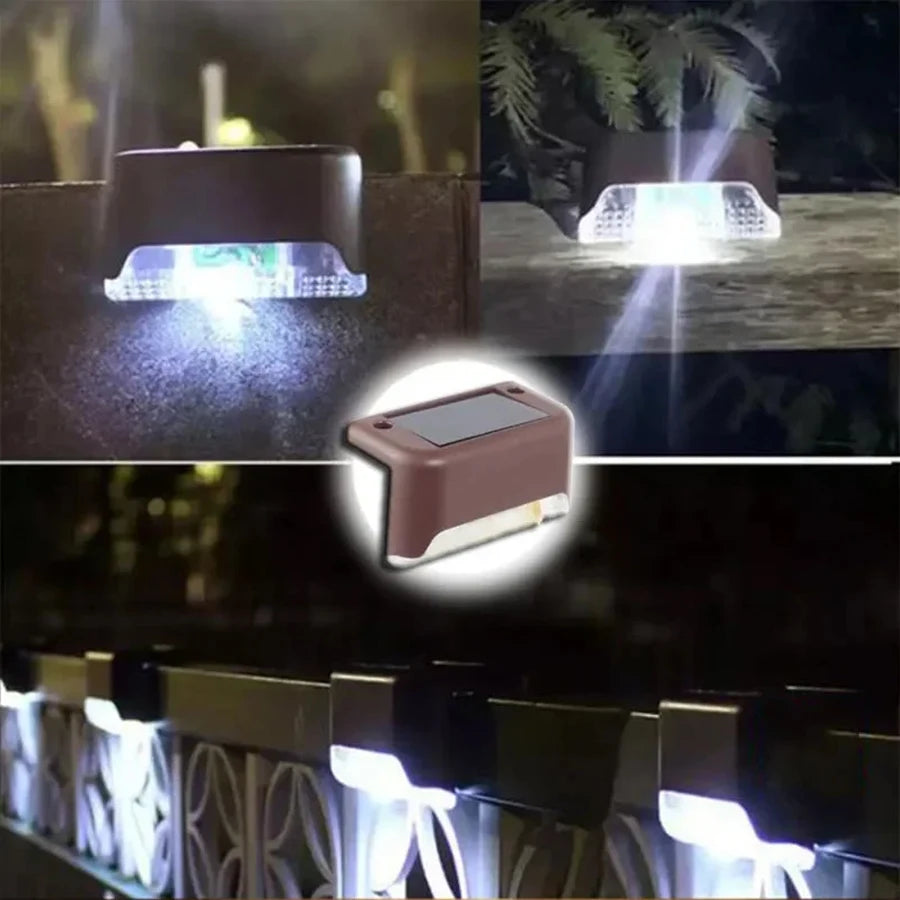 Solar Path Light,Outdoor Fence Light,Waterproof Yard Step Light,Easy-Install Garden Decor Lamp,Patio,Balcony,Fence,Yard,Outdoor