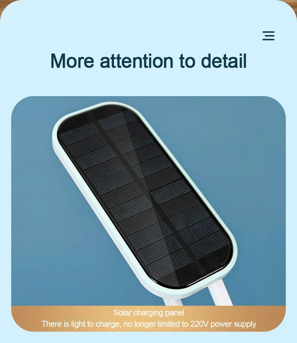 Foldable Solar Powered Desk Lamps and USB Rechargeable Eye Protection Reading Lights Room Bedside Dimmable Desk Night Lighting