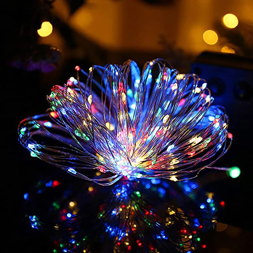 Solar Christmas String Lights Outdoor Waterproof 400LED Fairy Light for Outside Yard Tree Patio Garden Wedding Christmas Decor