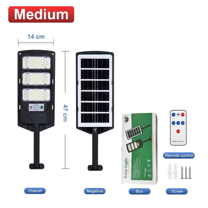 Super Powerful LED Solar Lights Outdoor With Motion Sensor 500㎡ Solar Lamp Ultra Bright Garden Street Light Courtyard Wall Lamps