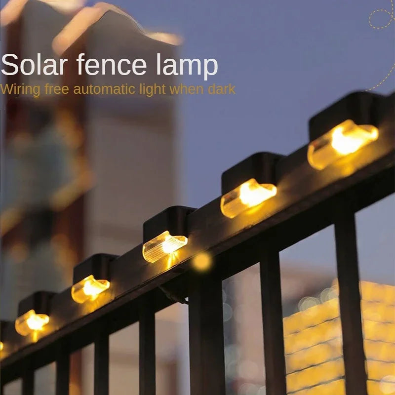 Solar Light Outdoor Stair Wall Step LED Street Garden Balcony Decoration Waterproof Stairs Fence Lamp