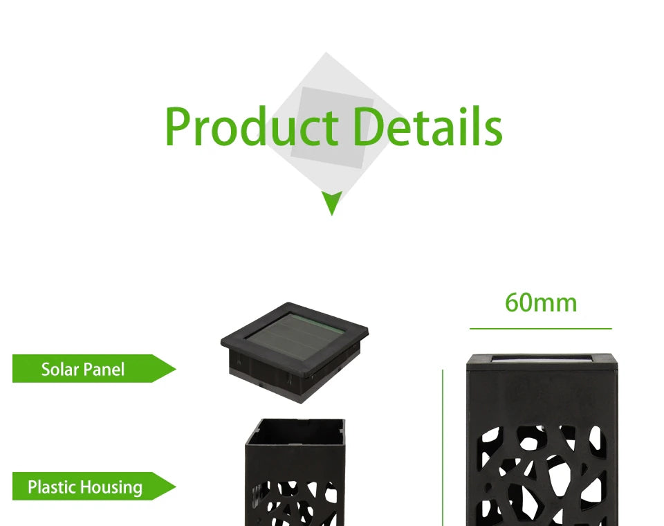 Solar Garden Light Outdoor Solar Hollow Lawn Lamp Decoration Lighting Waterproof For Pathway Yard Park Courtyard Sunpower