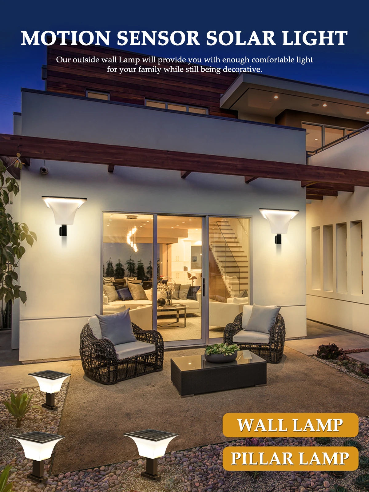 Solar Lights Outdoor 4 Modes Post Cap Wall Mounted Solar Lamp for Garden Yard Waterproof Solar Powered Pathway Lighting 80leds