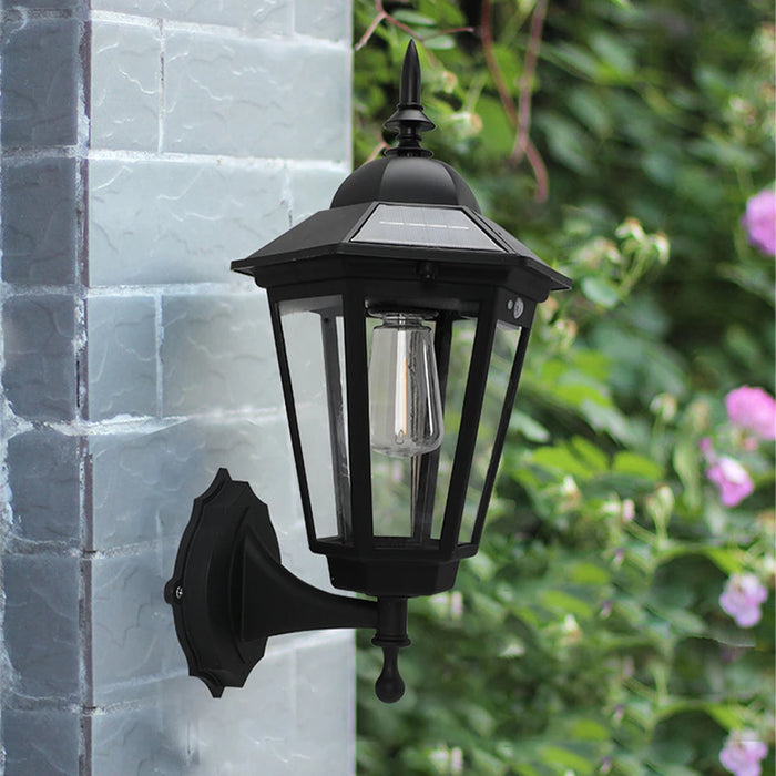 E2 Solar Flame Hanging Lantern Lights Outdoor IP65 3 Modes Solar Powered Lamp Wall Mounted Lights Fence Patio Porch Garden Decor