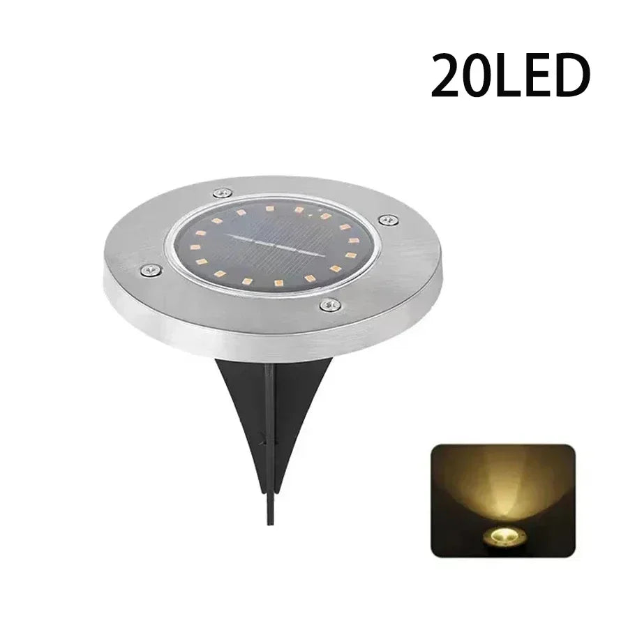 Outdoor Solar Ground Light Waterproof Garden In-ground Pathway Light Solar Landscape Light for Lawn Yard Deck Patio Walkway