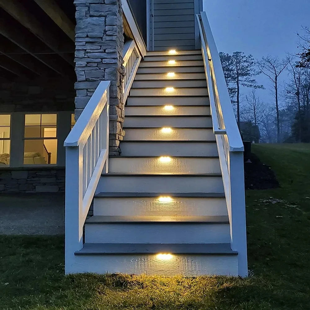 Solar Deck Lights 1-6 PacK Outdoor Step Lights Waterproof Led Solar Lamp For Stairs Railing Step Fence Yard Patio and Pathway