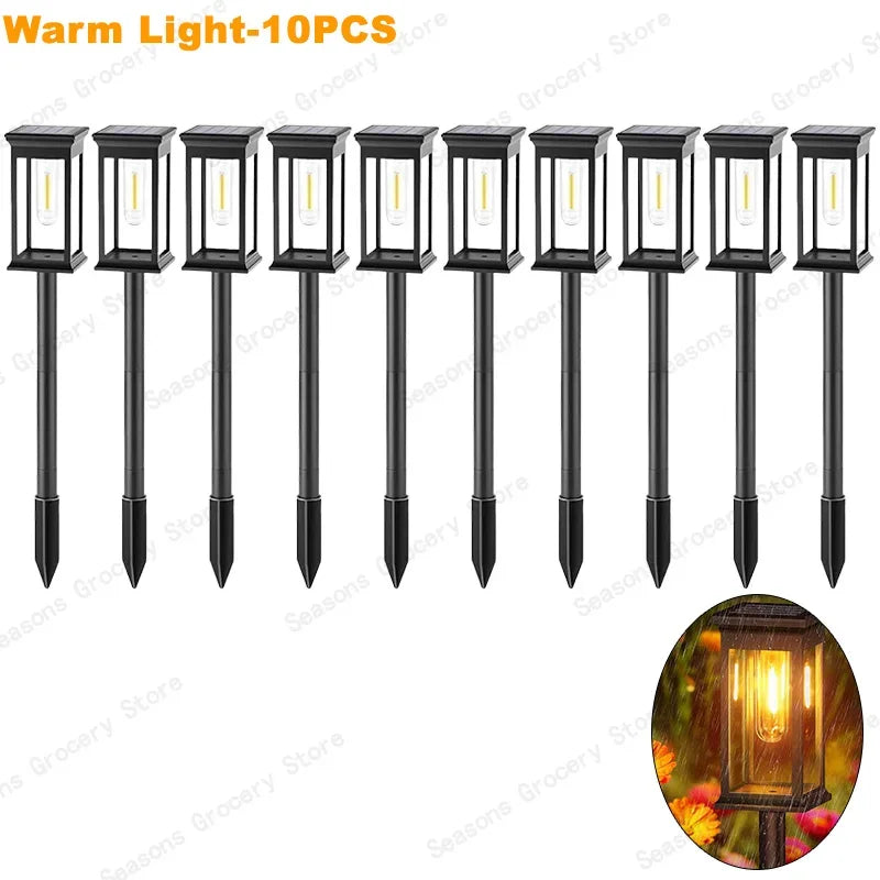 Led Solar Pathway Lights Waterproof Outdoor Solar Lamp for Garden/Landscape/Yard/Patio/Driveway/Walkway Lighting Solar Lights