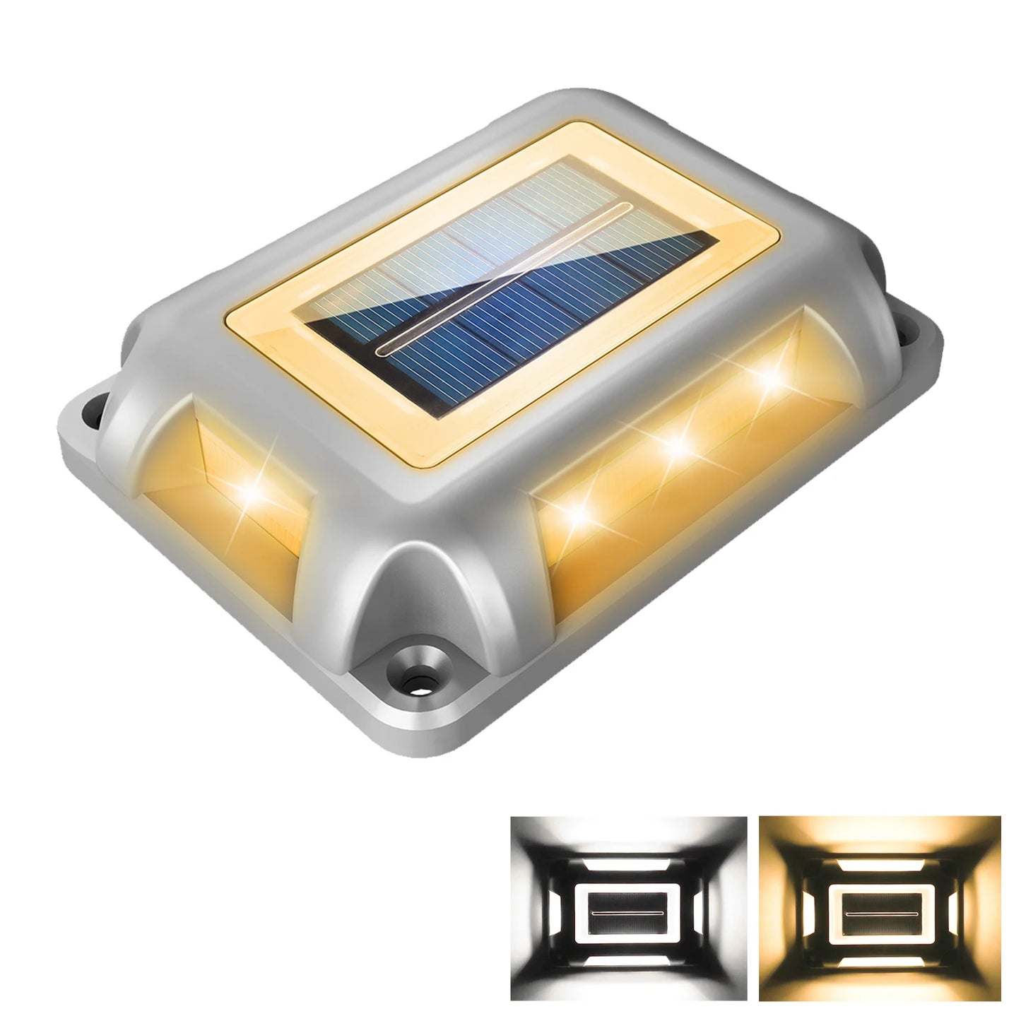 1pc 6LED Outdoor Deck Lights Solar Garden Step Lighting IP65 Waterproof For Stairs Patio Pathway Yard Fence Wall Lamp