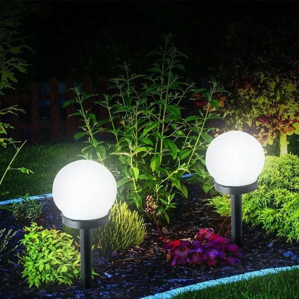Solar Garden Light Panel LED Round Ball Outdoor Waterproof Decorative Energy Powered for Street Courtyard Landscape Lamp Path