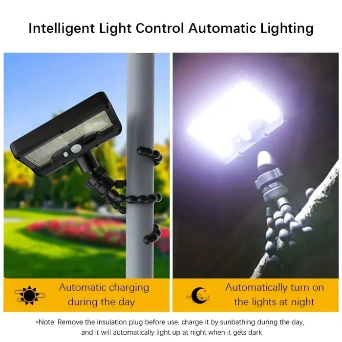 Solar Wall Light Solar Powered Flood Light Auto On/Off Motion Sensor Outside Yard Lamp Security Porch Light for Garden Yard Path