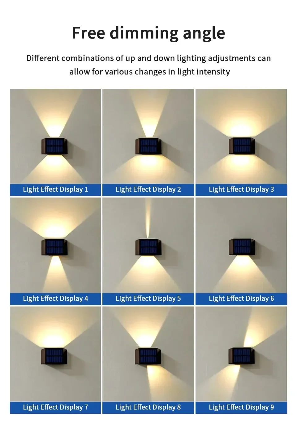 Outdoor Solar Fence Light LED Wall Lamp Waterproof Dusk to Dawn Deck Lights Outdoor Lighting For Garden Balcony Staircase Patio