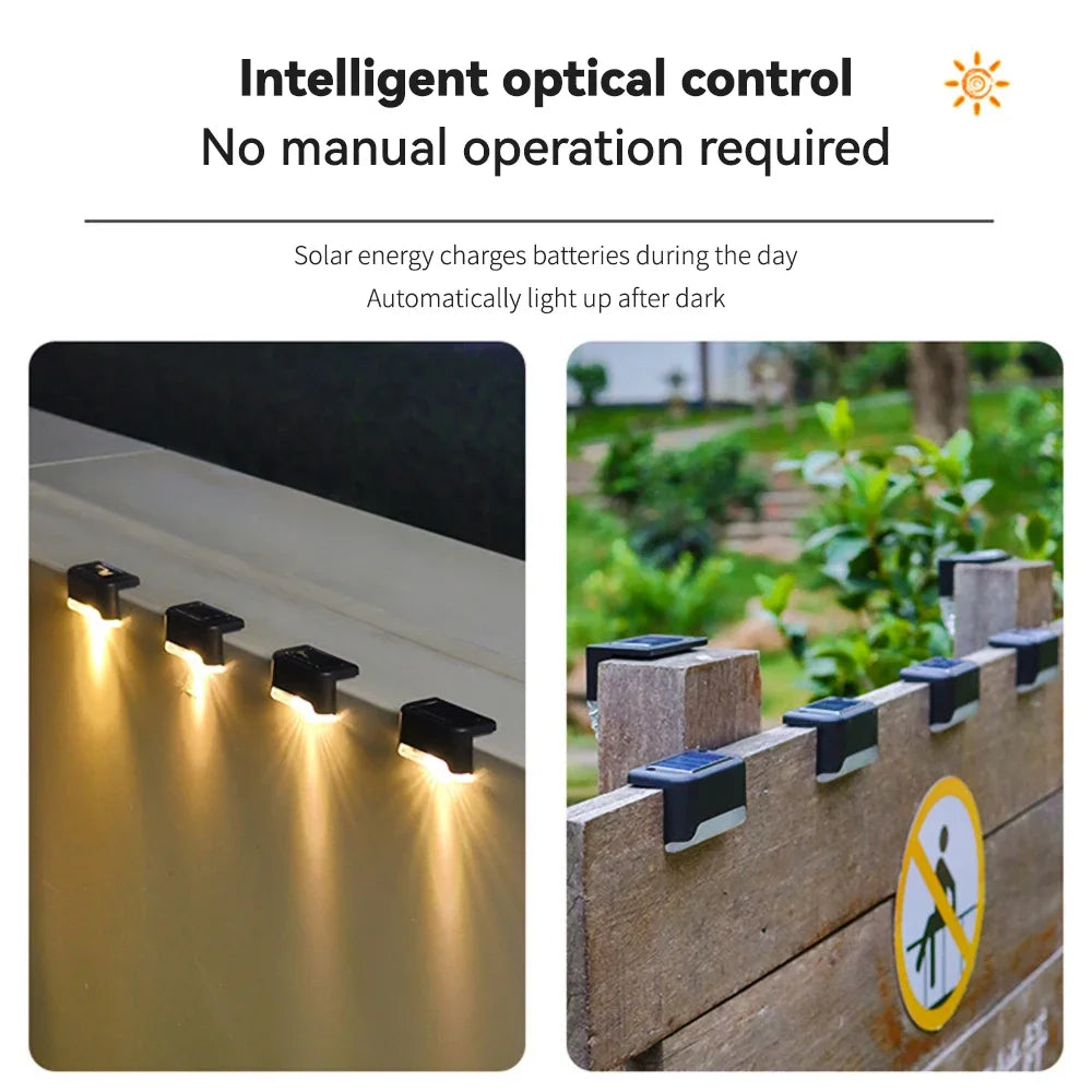 Solar Pathway Light,Outdoor Step Light,Garden Fence Light,Yard Decor,Stair Railing Lamp,Waterproof Solar LED,Patio,Hedge,Walkway