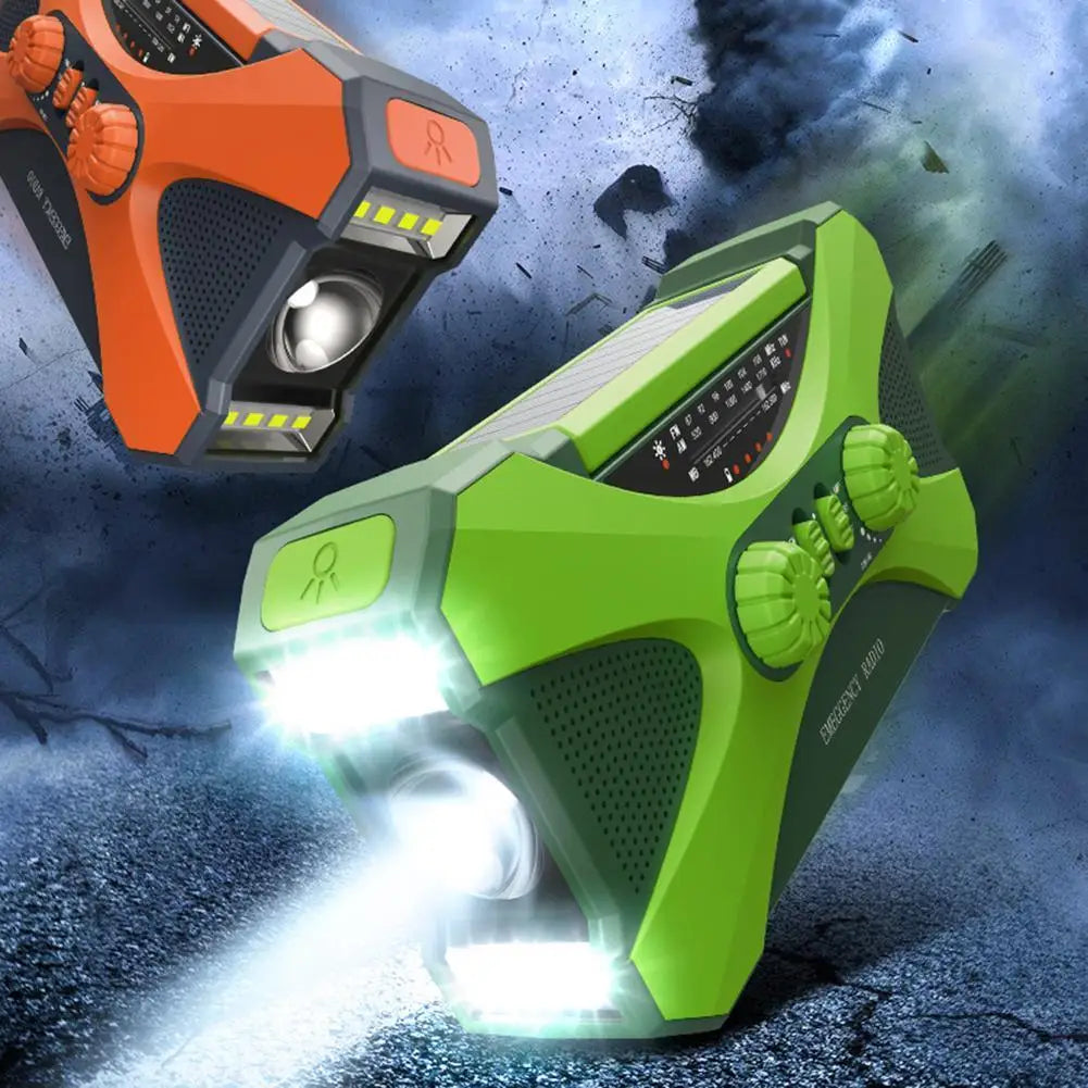 10000mAh Emergency Solar Power Radio Hand Crank Radio AM/FM/NOAA Global receiver High Quality LED Torch Reading Light SOS Alarm
