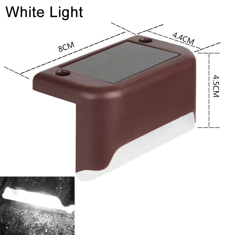Solar LED Light Outdoor Garden Light Solar Fence Lamp Waterproof Deck Lamp Solar Stair Light Patio Stairs Pathway Garden Decor