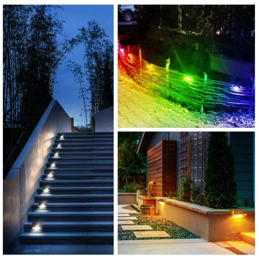1/4/8/pcs Outdoor LED Solar Deck Lights Waterproof Fence Post Solar Lights for Courtyard Patio Stairs Step Yard Garden Decor