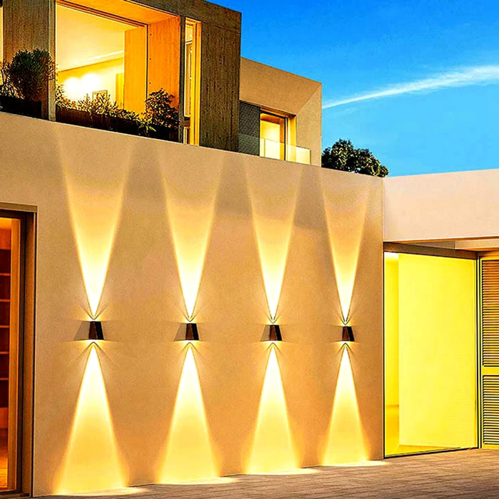 Solar Wall Lights Outdoor Garden Lighting External Solar Powered Led Outdoor Lamp Wall Sconces Yard and Garden Decors Decoration