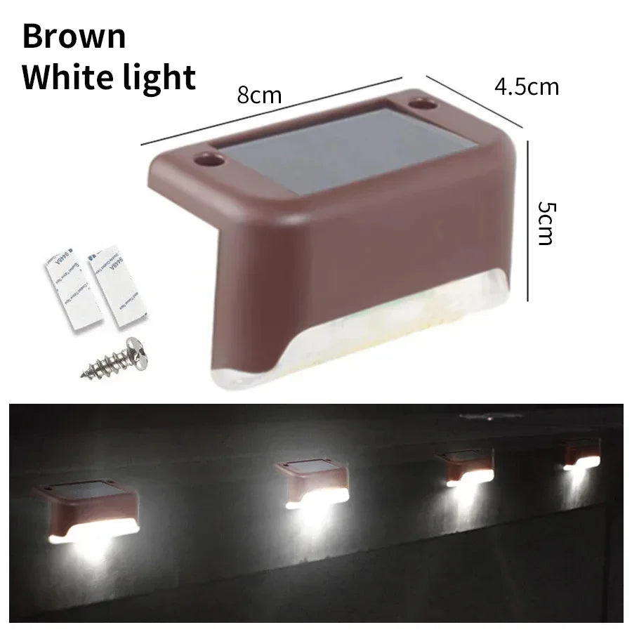 1/4/8/pcs Solar Deck Lights Outdoor Waterproof LED Fence Lights Garden Decor Solar Lamp for Stairs Railing Yard Patio Pathway