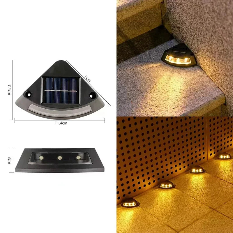 NEW Solar Step Lamp Outdoor Home Garden Staircase Patio Lights Steps Walkway Light Lamps outdoor LED Decorative