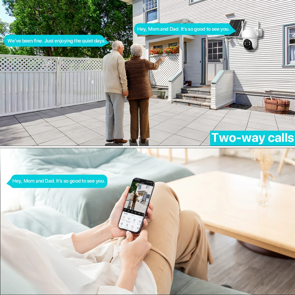6x Zoom Solar PTZ Camera 4K 8MP HD Outdoor WiFi Wireless IP Camara Solar Panel Security Built in Battery PIR Human 4MP iCsee
