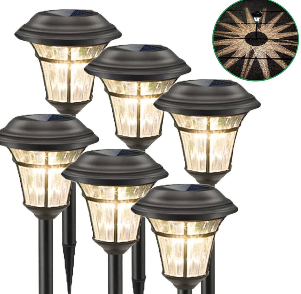 Solar Pathway Lights Garden Lights Outdoor Waterproof Landscape LED Lights Pathway Walkway Driveway Yard Auto On/Off