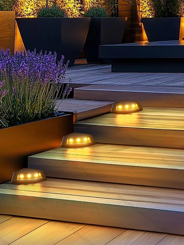 Outdoor Solar Step Lamp LED Decorative Lighting for Home Garden Staircase Patio Walkway Steps - Energy Efficient Garden Lights