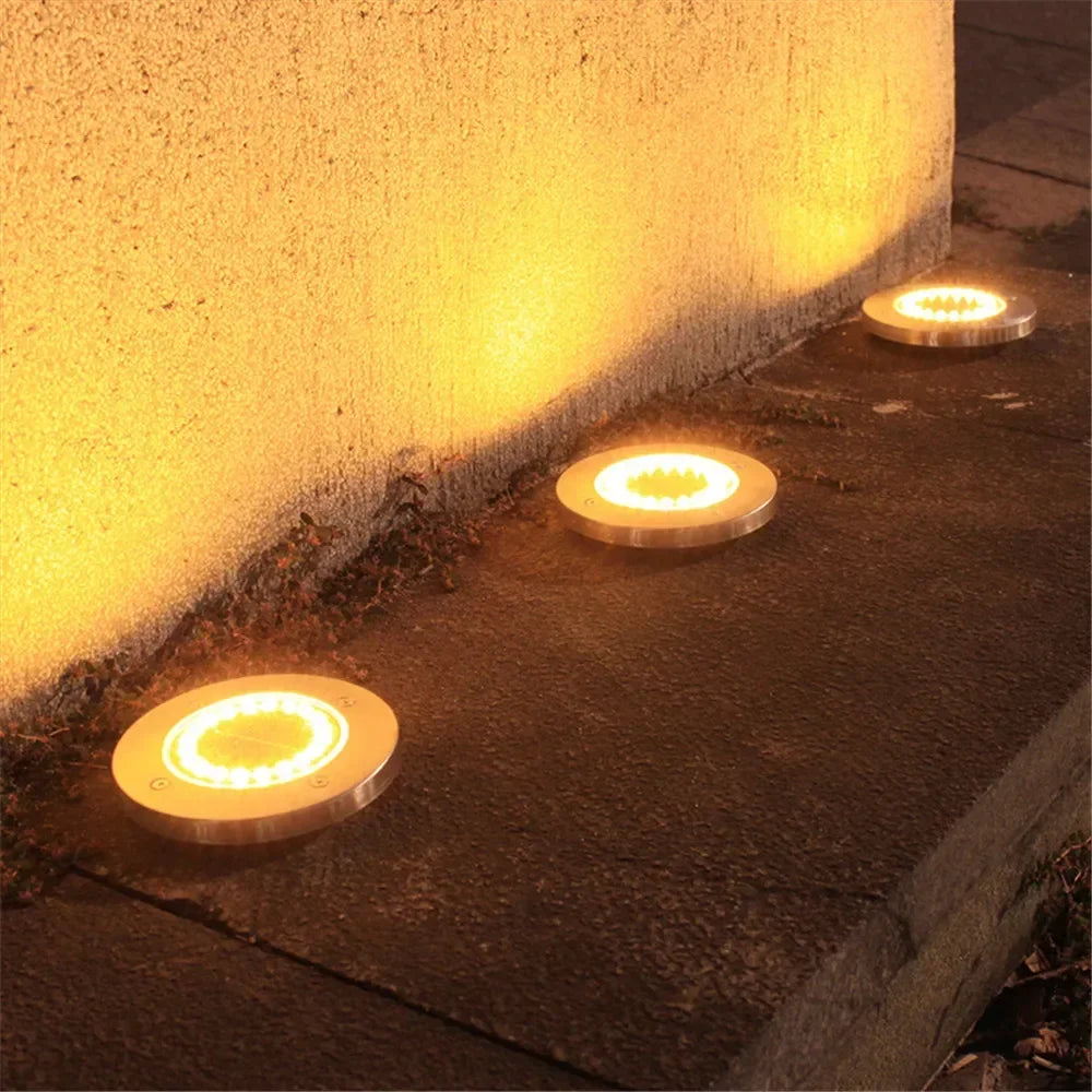 Solar Ground Light Garden Lamp Solar Powered Landscape Path Outdoor for Yard Backyard Lawn Patio Decorative Wedding Christmas