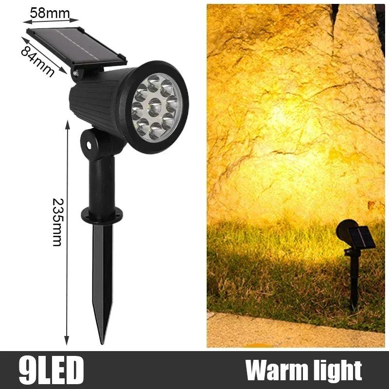 Solar Pathway Lights Outdoor Waterproof Bright Monocrystalline Silicon Garden Decora Light LED Landscape Lamp for Yard Fenced