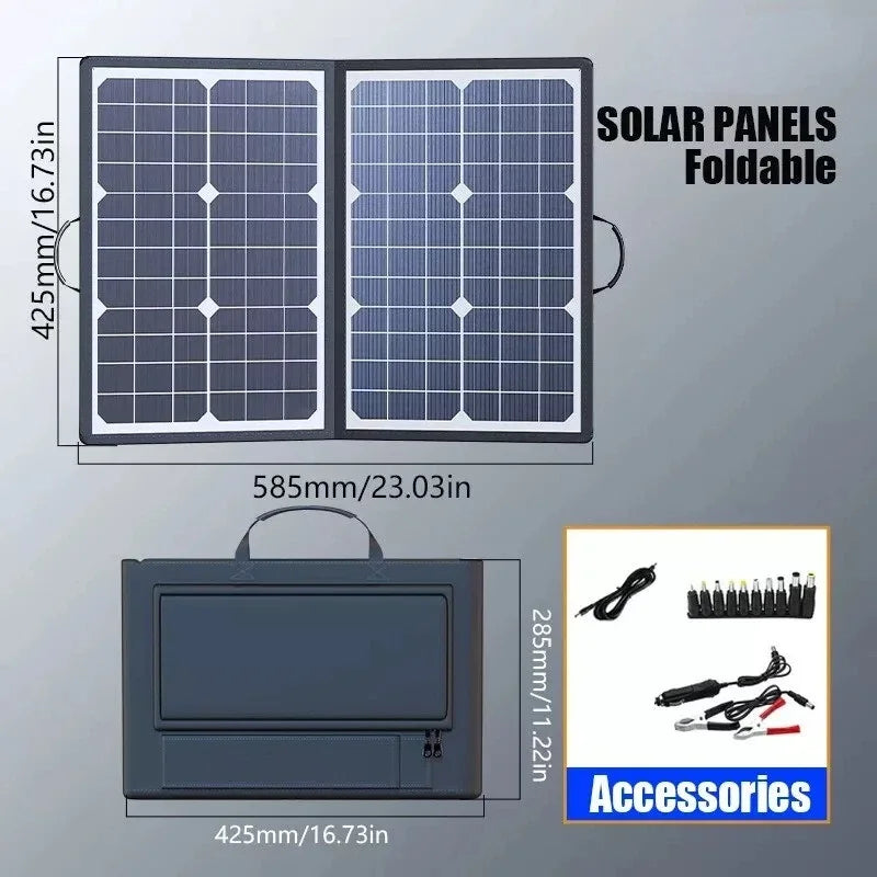 1000W 18V Portable Foldable Solar Panel Kit Complete Solar Power Station for Car Boat Caravan Camping Outdoor